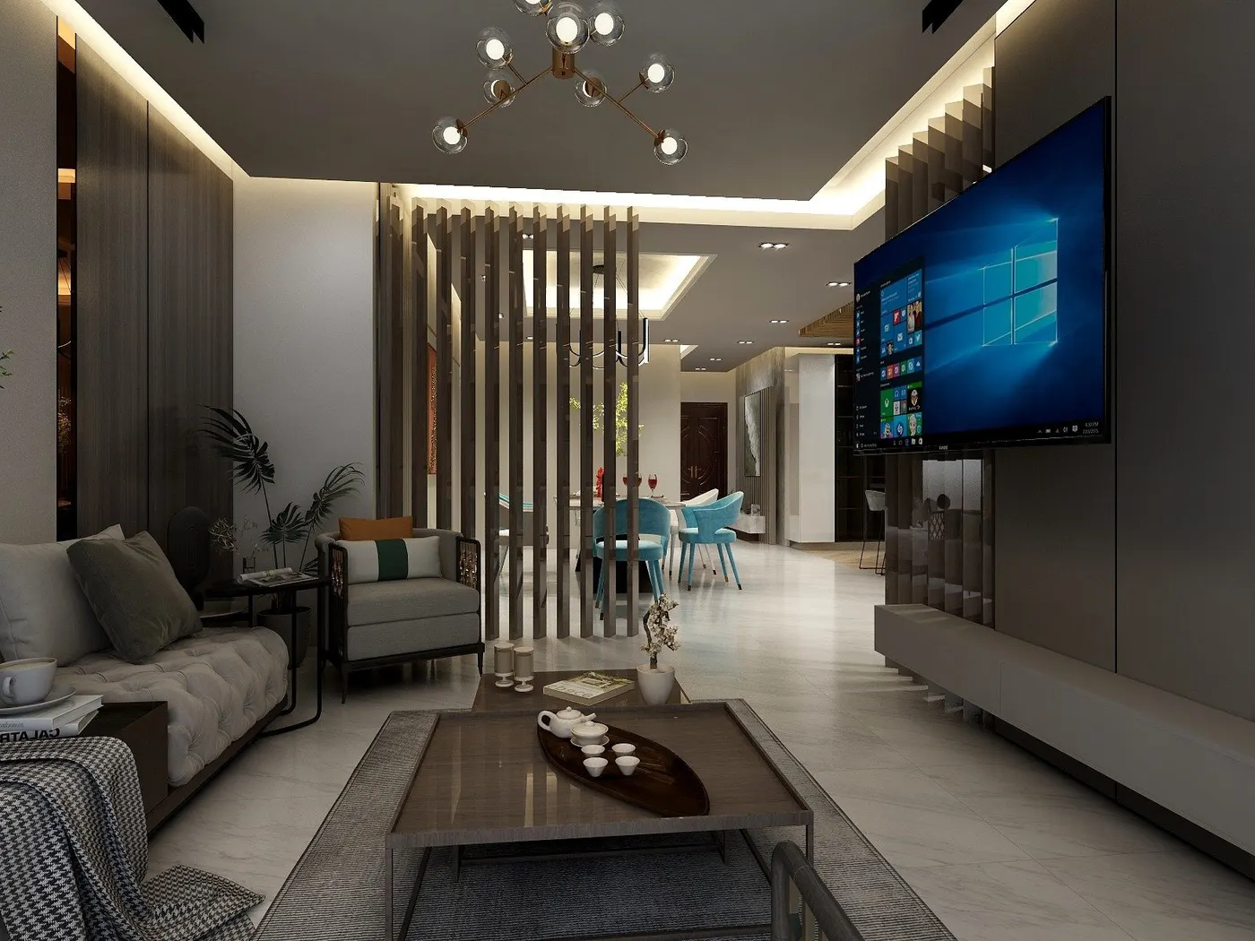 Living interior by Home Trends by Fahad
